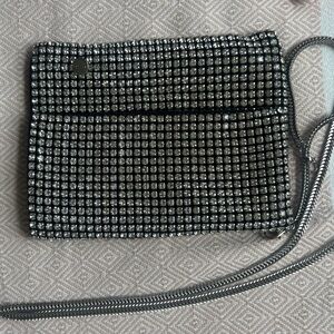 Olga Berg soft Silver  rhinestones Crossbody Bag